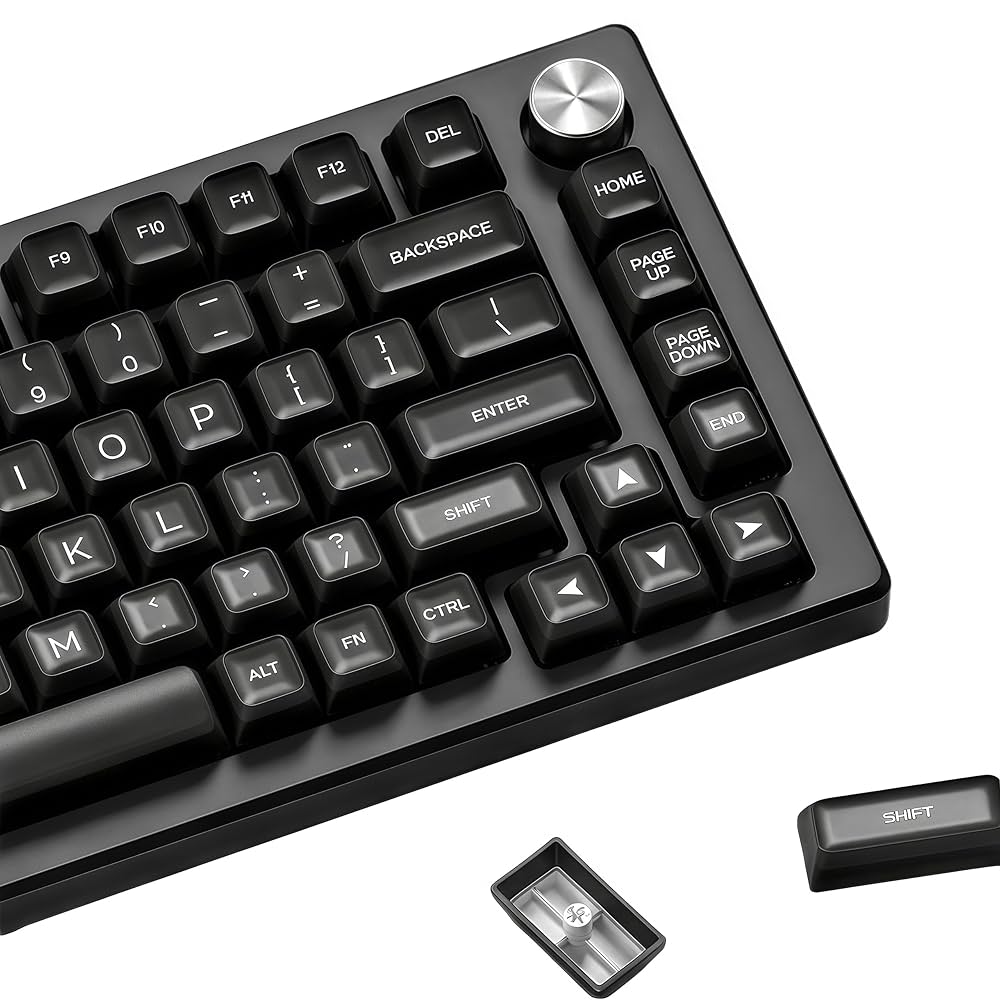 Amazon.com: dagaladoo Black Jade keycap 140key Double Shot